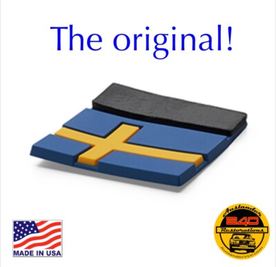 Swedish Flag Tag Silicone Emblem Decal as found on Volvo XC40 Saab Scania Sweden