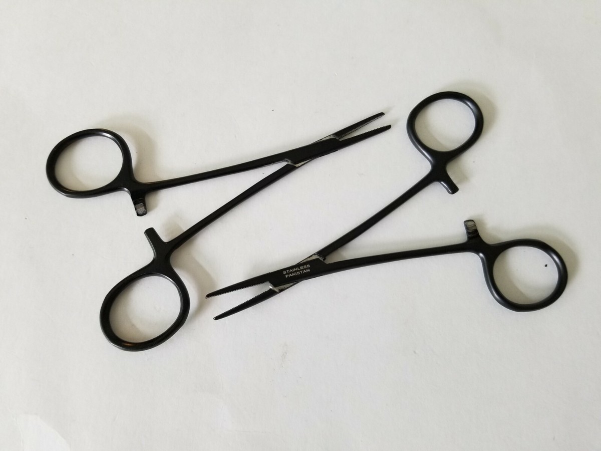 DDP Surgical Instruments 5" Straight Mosquito Hemostat Forceps - Locking Surgical Clamp Tool Hemostat Clamp For Fishing