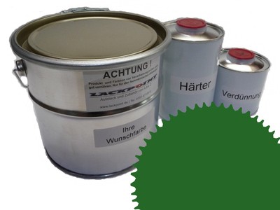 1,5 Liter Set 2K Bodenbeschichtung RAL 6001 Grün Glanz Bodenfarbe Werkstatt neu
