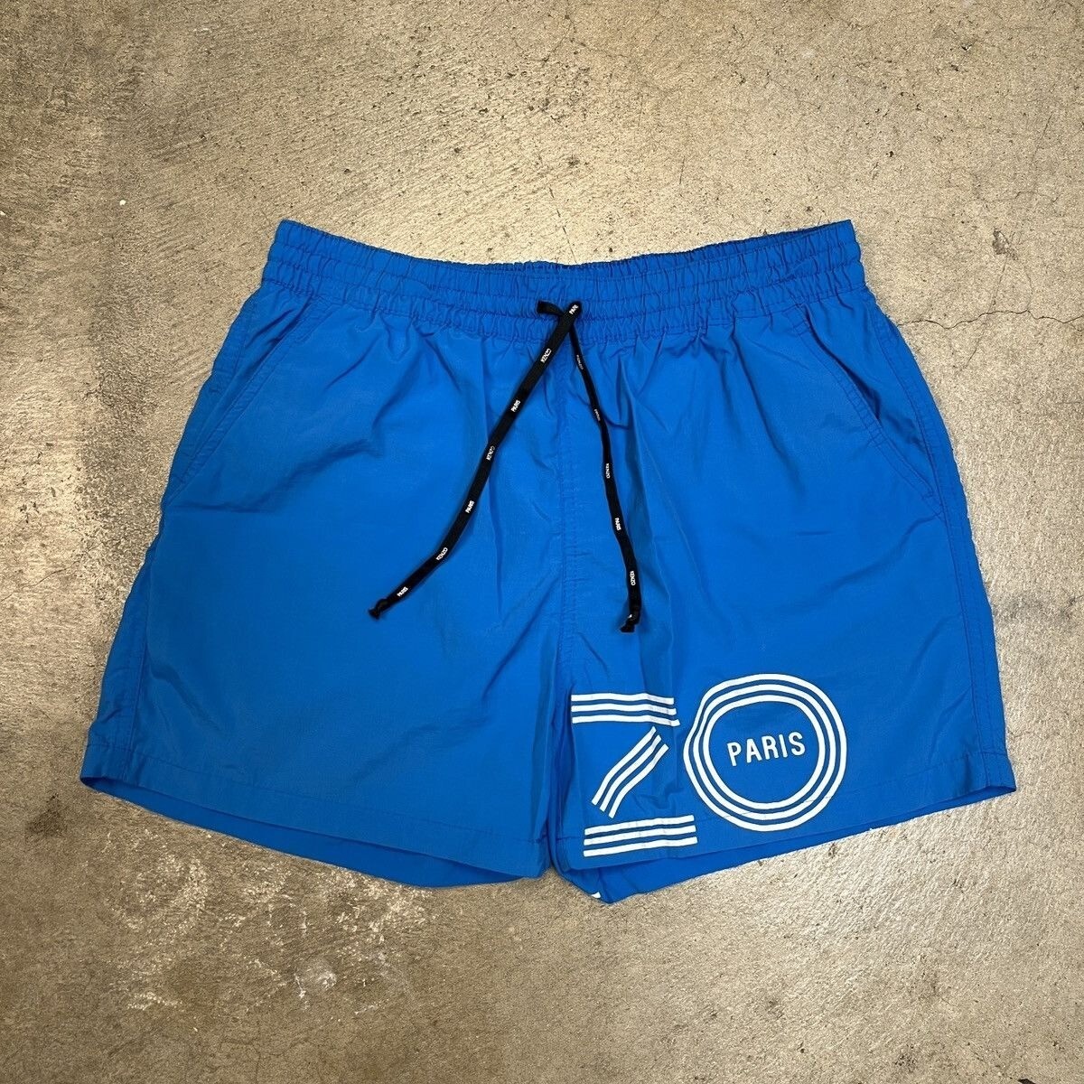 Kenzo Paris Shorts Swim Trunks Blue Spellout