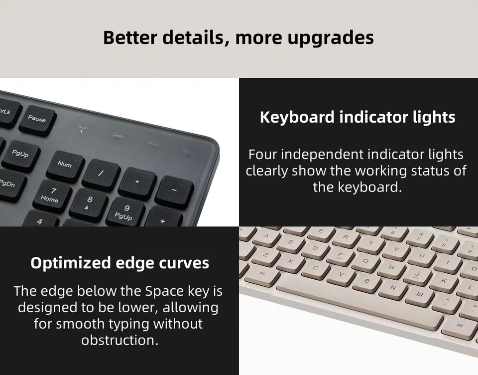 Xiaomi Keyboard Mouse Combo Set 2 Wireless Portable Laptop PC Gamer Ergonomic AU - Image 2 of 4