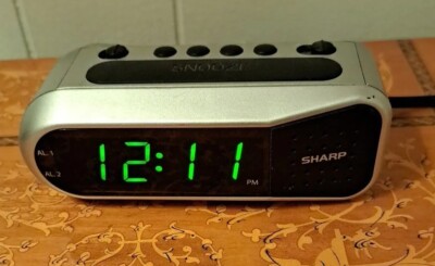 Vtg Sharp Alarm Clock Digital With Dual Alarm Settings SPC100 Works