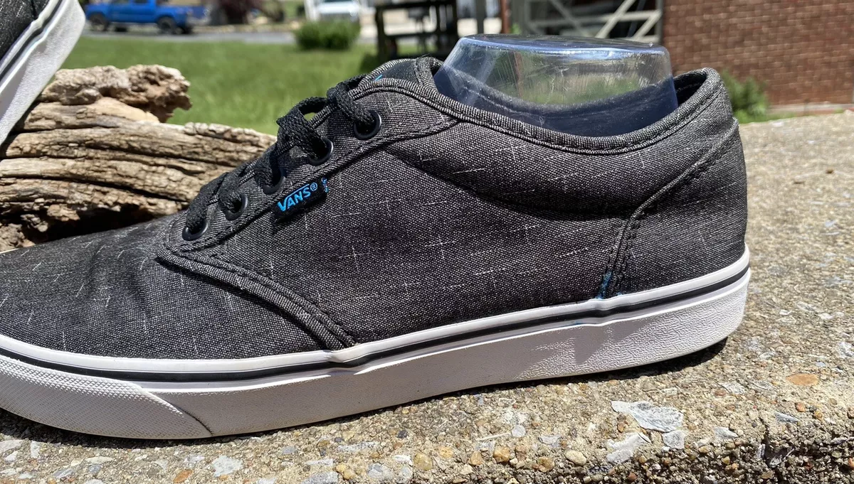 Vans Mens Off The Wall 721454 Gray Skate Shoes Comfort Lace Up Low
