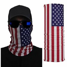 American Flag Face Mask Bandana USA Multi-Functional Gaiter International Tie