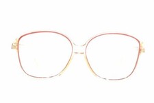 Vintage Terri Brogan 8621 Optyl Brown Red Oval Glasses Frame NOS