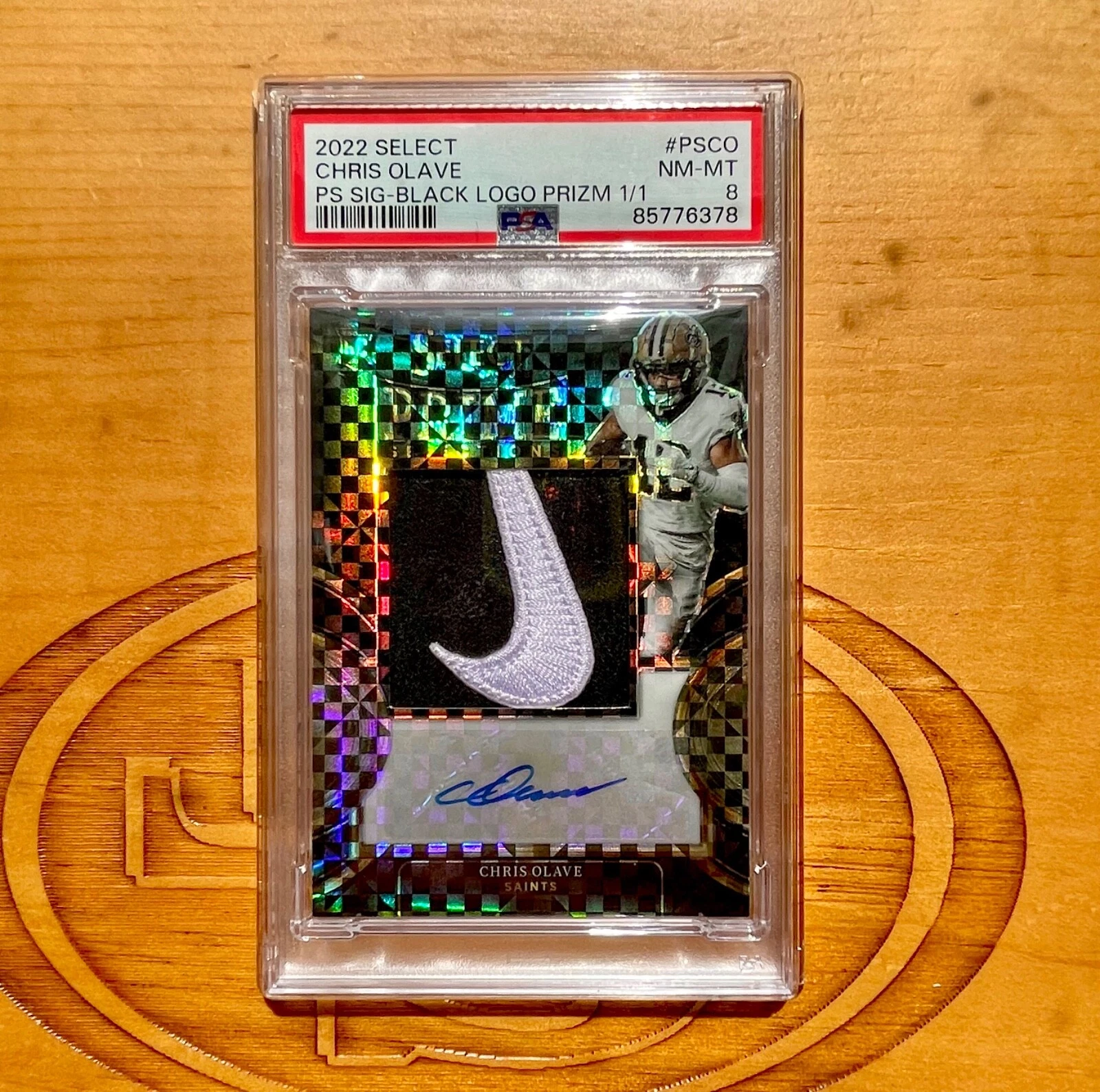 Chris Olave Panini Select Prime Selections Signatures #PSCO Black Brand Logo Prizm 1/1