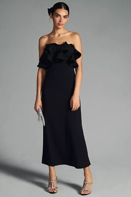 Anthropologie Vineet Bahl Ruffled Black Strapless Dress Small | eBay Anthropologie Vineet Bahl Ruffled Black Strapless Dress Small | eBay
