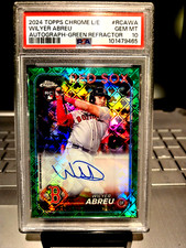 2024 Topps Chrome L/E 84/99 Wiyler Abreu Autograph-Green Ref #RCAWA Gem 10 POP-6