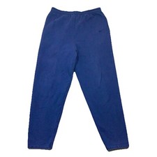 Vintage Nike Sweatpants Adult XL Blue Jogger White Tag Mini Swoosh USA Made