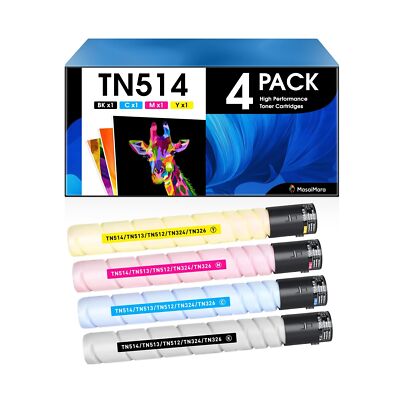 TN514 tn-514 Toner Cartridges Replacement for Konica Minolta Bizhub C258 C308...