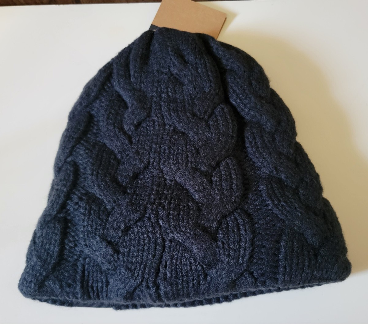 The North Face super warm fleece lining wool blend cable knit hat The North Face Cable Minna Beanie/TNF Black - Andy Thornal  main image 4