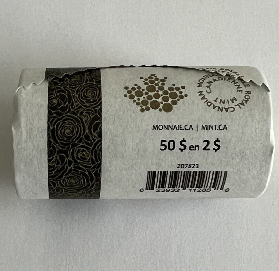 2022 - $2 QUEEN ELIZABETH II Black Canada Toonie Coin, originalSpecial Wrap Roll - Image 2 of 4