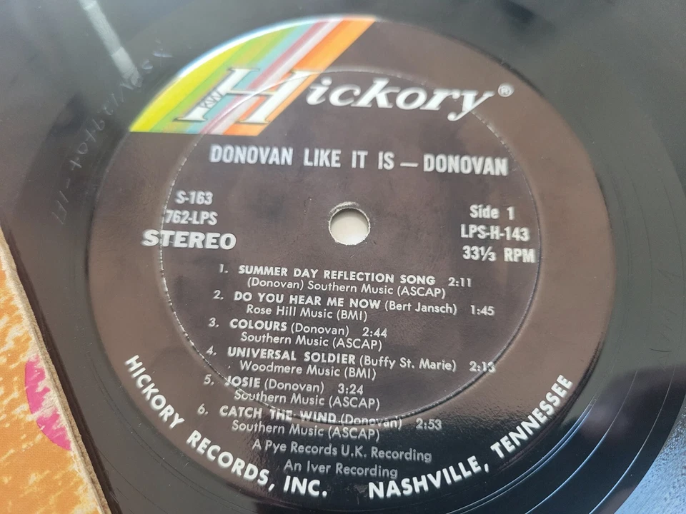 DONOVAN - Like It Is (Was, And Evermore Shall Be) 1968 FOLK ROCK Hickory Comp LP - Image 2 of 4