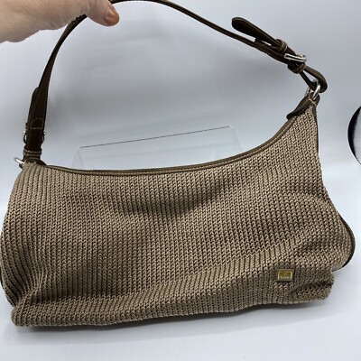 The SAK Crochet Light Brown Brown Strap Shoulder Bag Lightly Used