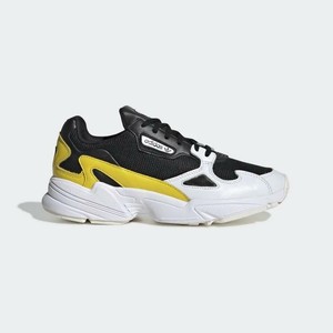 adidas originals falcon trainer in black and white