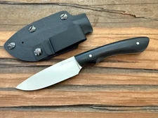 Stuart Davenport Small Hunter EDC, 3.25" CFV Cru Forge V Blade, Black G10, Kydex