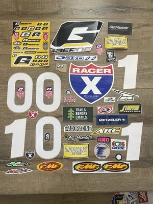 Motorcycle/motocross Decals-stickers-Racer X-AXO-FMF-GAERNE-Numbers- De Cals