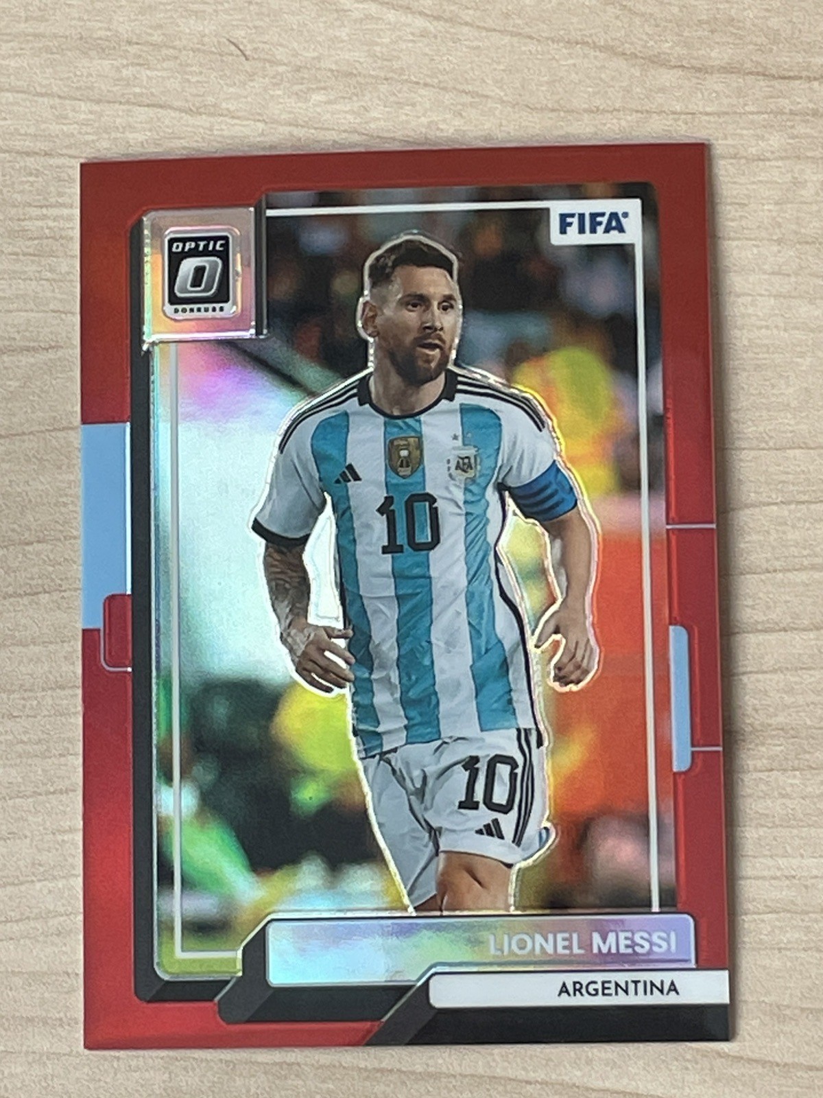 Lionel Messi 2022-23 Panini Donruss FIFA Optic Red #10 042 /165