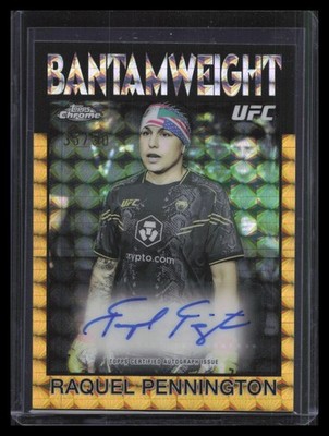 Raquel Pennington 2026 Topps Chrome #86S-RP 1986 Signatures Gold Geometric #/50