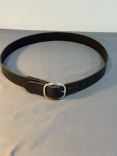 Thick Wide Bonded Leather Belt w/ Removable Silver Buckle 46  Long Size XL