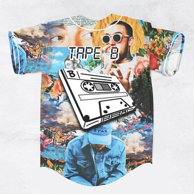 Custom Name - Tape B Mac Miller rave Baseball Jersey for EDM Festivals Gift NEW
