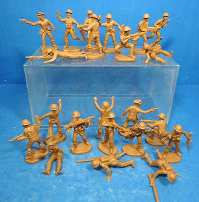 #ad #ad Atlantic toy soldiers Italy 1 32 SCALE WW2 Royal Fusiliers 21 figs 1974 PRE OOP $79.00
