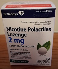 Smoking Cesation-Dr. Reddy's Nicotine Polacrilex Lozenge 2mg -72 mint lozenges