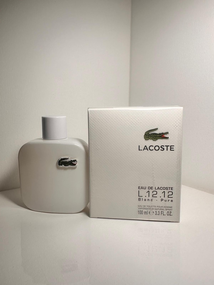 Eau De Lacoste Blanc Pure White L.12.12 Cologne for Men 3.3 / 3.4