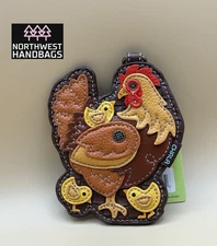 HEN WITH CHICKS FARM CHALA PAL KEY FOB COIN PURSE KEYCHAIN