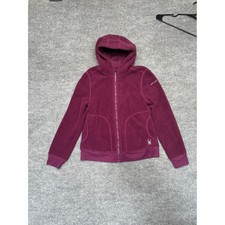 Spyder Girls XL 16 Berry Purple Full Zip Fleece Hoodie Sherpa Jacket Logo