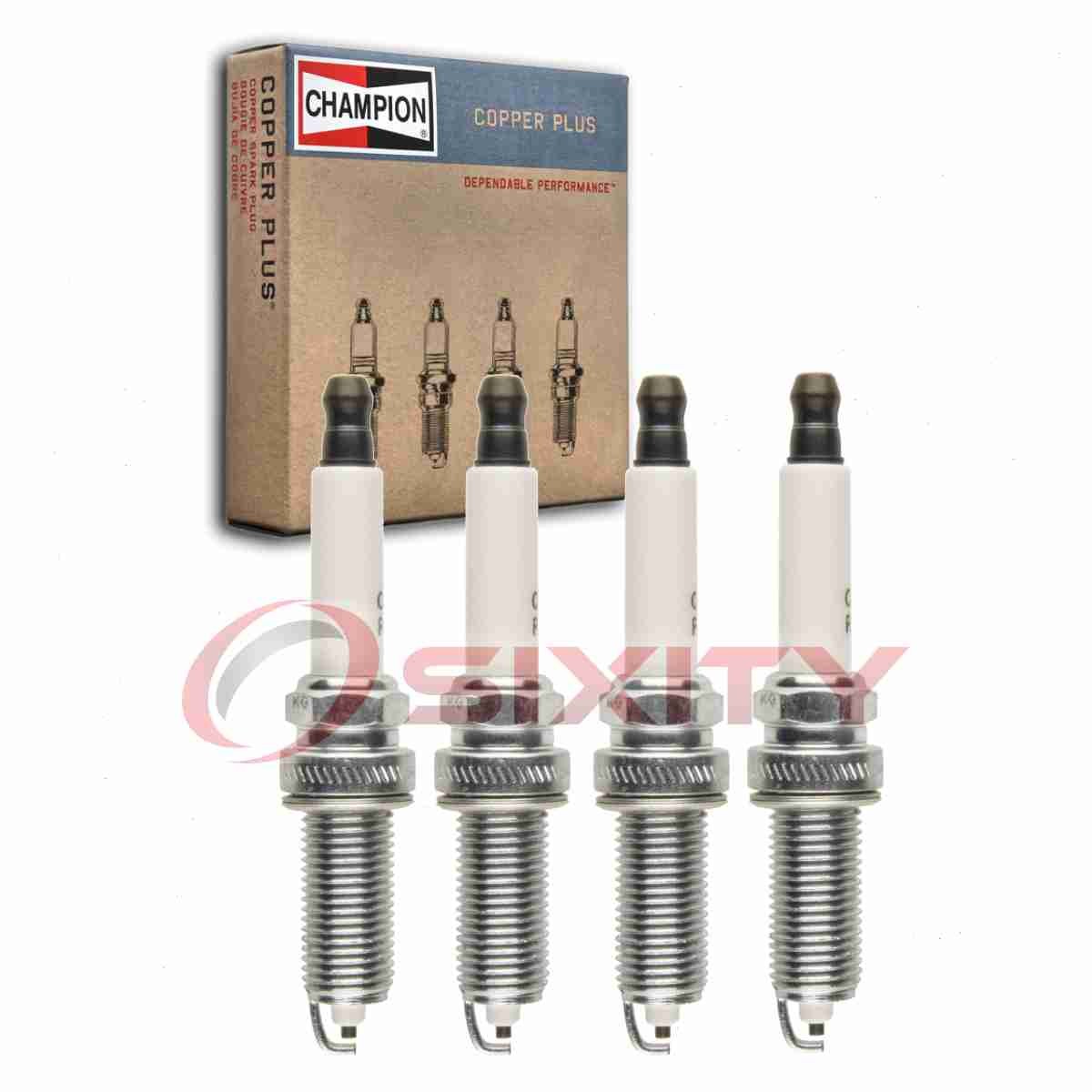 4 pc Champion Copper Plus Spark Plugs for 2005-2020 Nissan Frontier 2.5L ru