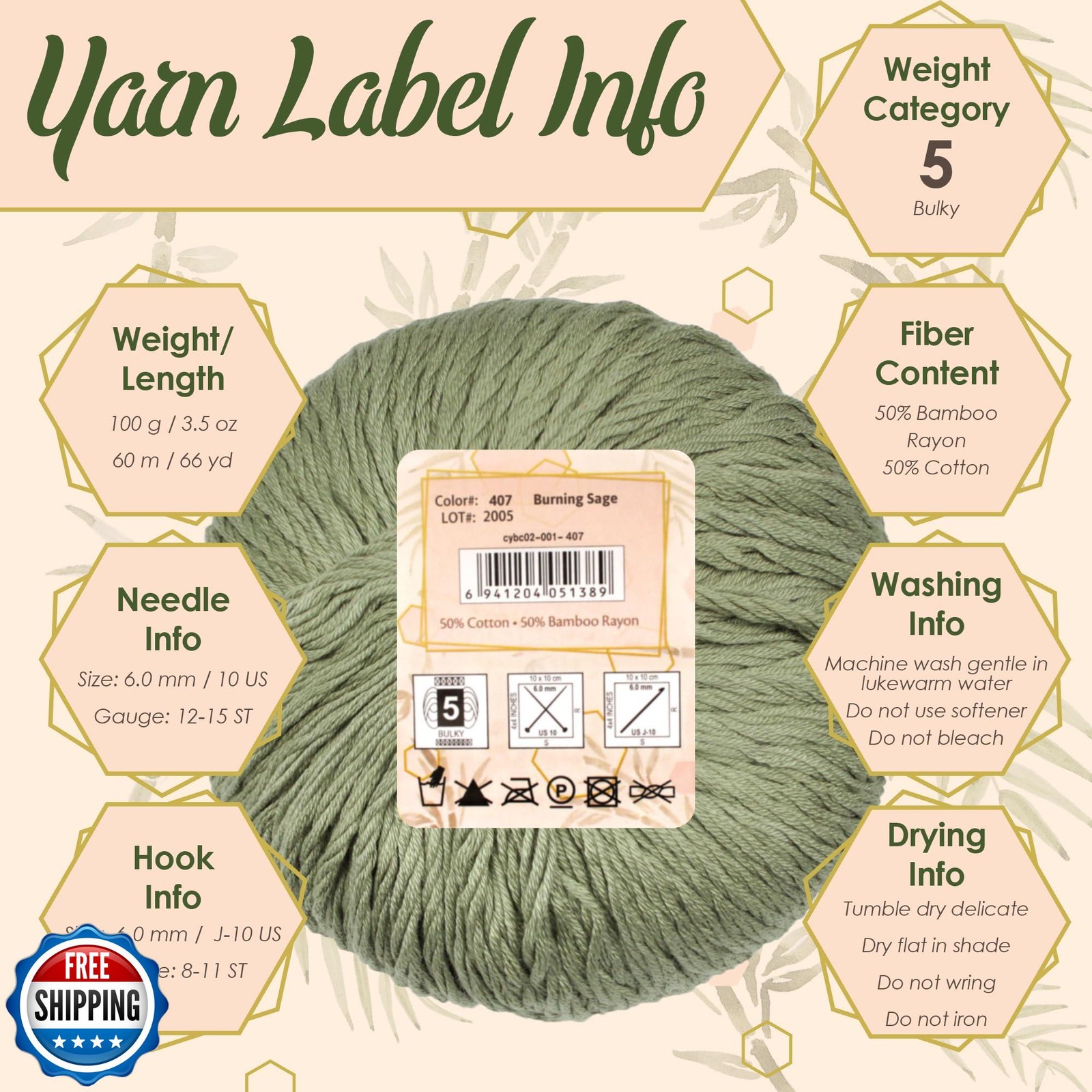 JubileeYarn Bamboo Cotton Chunky Yarn - 100g/Ball - Cherry Red - 2 Balls