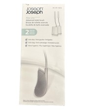 Joseph Joseph Flex Lite Advanced Silicone Toilet Brush with Slimline Holder 2 Pk