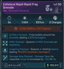 Borderlands 4 • MODDED • Rapid Rapid Frag Grenade • Lvl 50 • PS PC XBOX STEAM