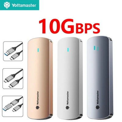 YOTTAMASTER M.2 NVMe SATA SSD NGFF Typ C Adapter Aluminiumgehäuse Externes SSD Gehäuse Case