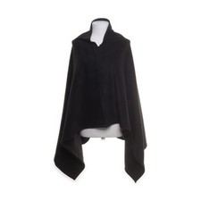Poncho, Größe: ONE SIZE, Schwarz, Einfarbig, Fleece, Damen #8ff