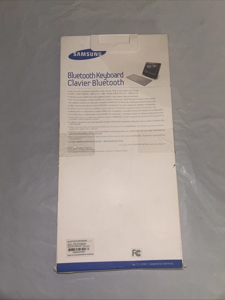 SAMSUNG Android Bluetooth Keyboard White - NIB Brand New! Model # Bkb-10CAWEGCAN - Image 2 of 3