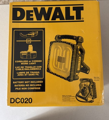 #ad DEWALT DC020 18V BATTERY 120V WORK LIGHT new in box $40.00