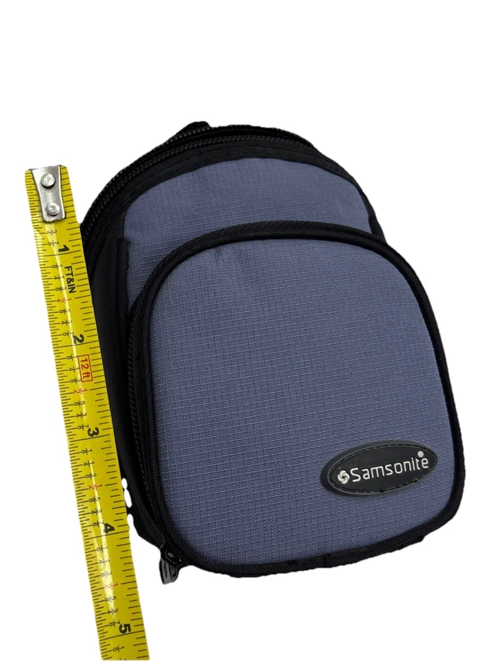 SAMSONITE Small Camera Shoulder Travel Bag Snap Closure Padded Walls Long Strap - Image 3 of 4