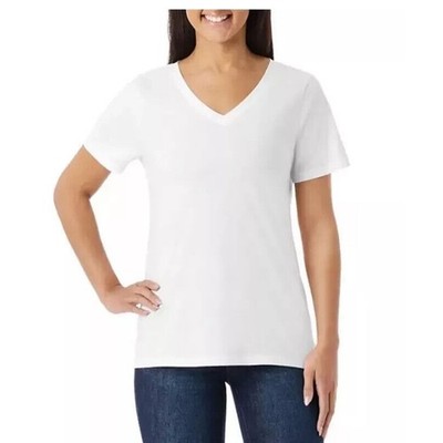 members mark ladies essential v-neck short sleeved tee size large 3 available,