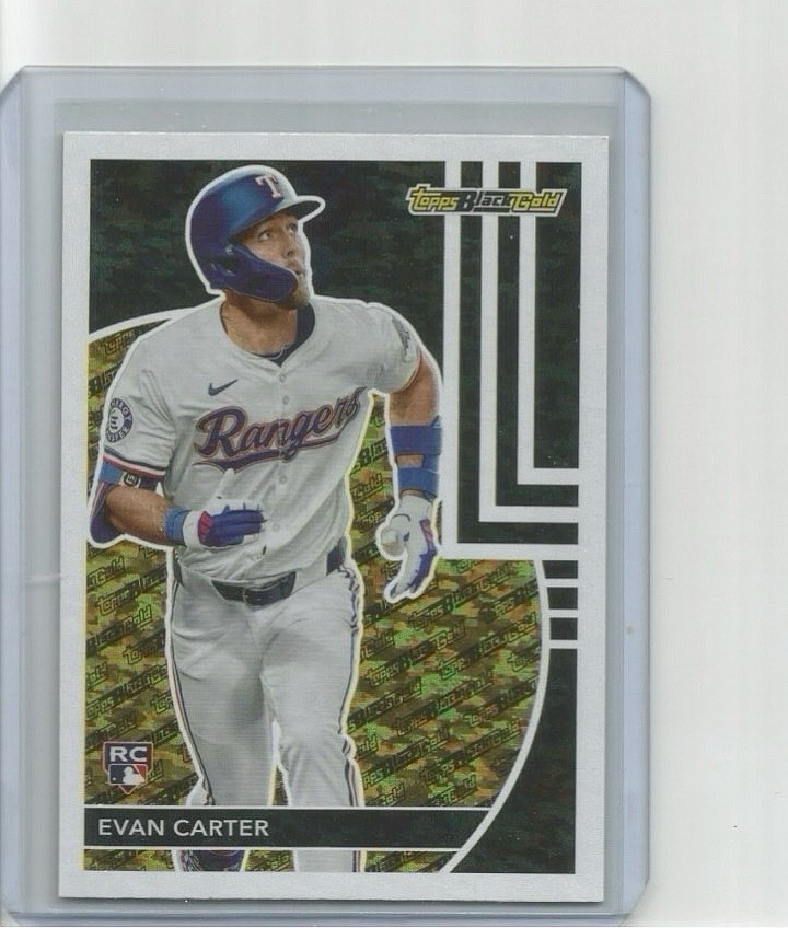 2024 Topps Update #BG-14 Evan Carter Topps Black Gold Texas Rangers
