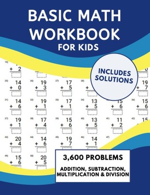 Basic Math Workbooks for Kids: Addition, Subtraction, Multiplication, and Divisi
