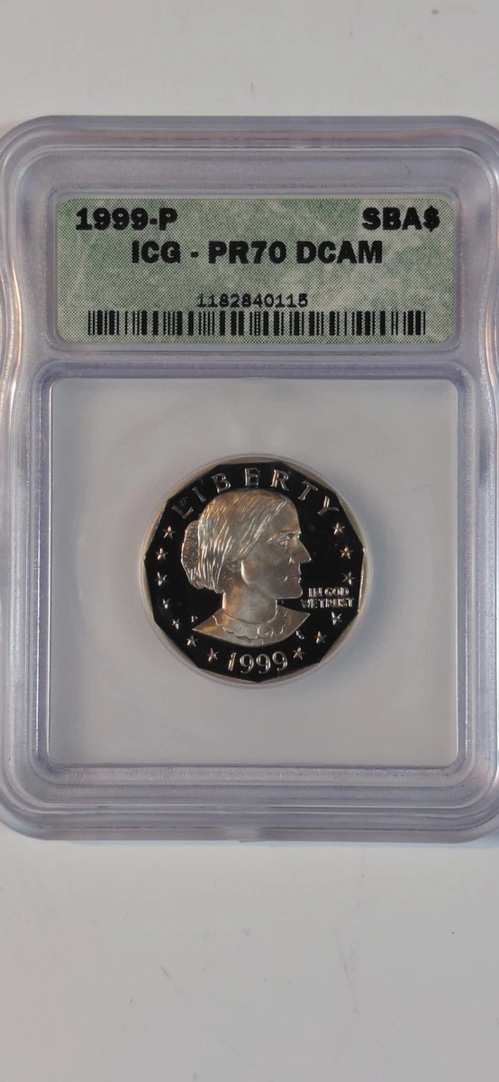 Uncirculated 1999 Susan B Anthony Dollars (1979-1981, 1999) for