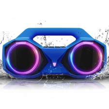 Bluetooth Speaker 80W Peak Loud with Bass, 20H Playtime, IPX7 Waterproof, RGB...