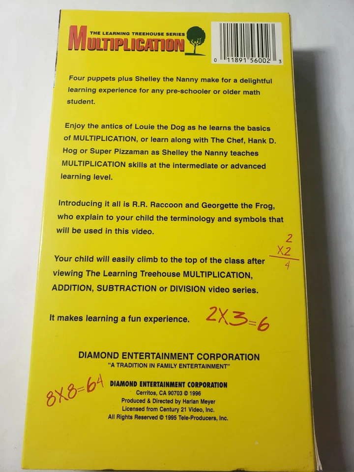 Learning Treehouse: Math - Multiplication VHS - Image 2 of 2