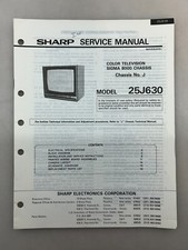 Sharp 25J630 Original Service Manual Free Shipping