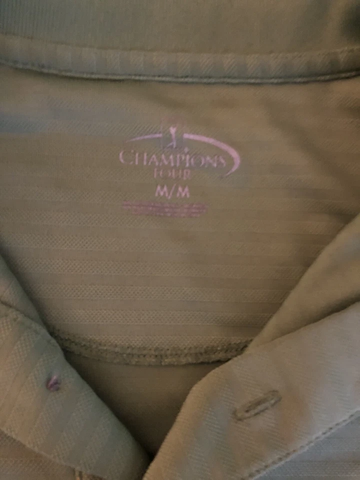 Champions Tour Mens Short Sleeve Golf Polo Shirt Size Medium Green - Image 2 of 3