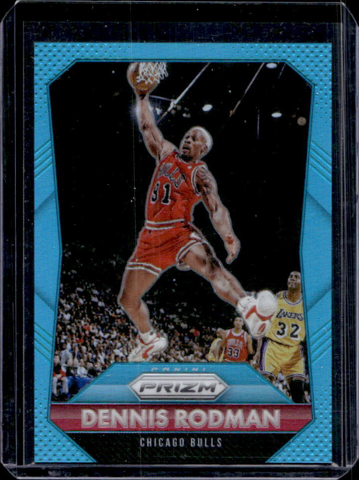 2015-16 Panini Prizm Dennis Rodman Light Blue Prizm Parallel #122/199 Bulls