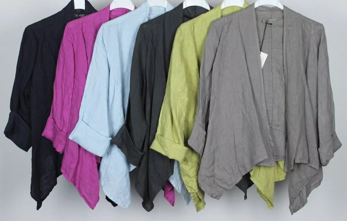 Waterfall linen jacket cheap