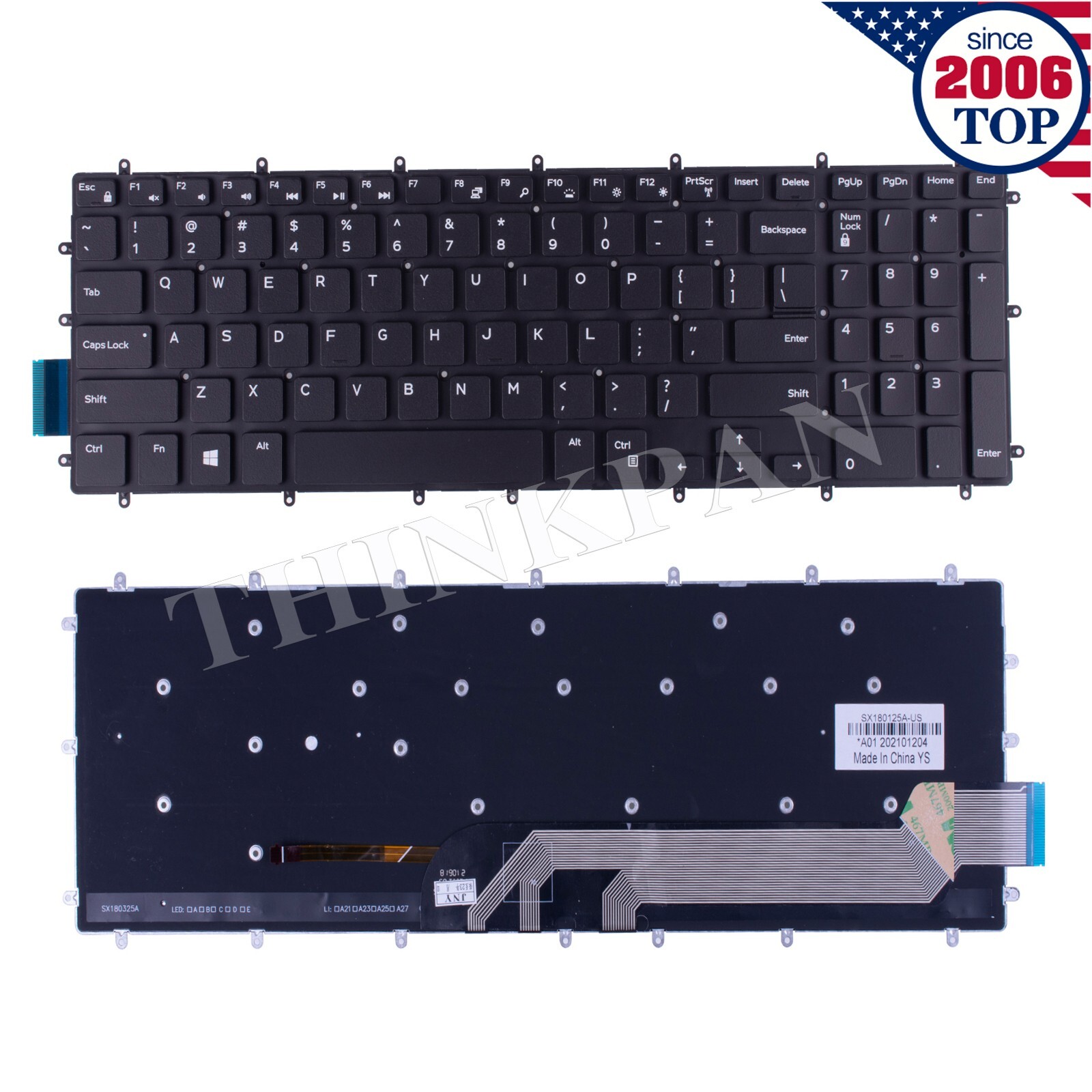 New Backlit Keyboard for Dell Insprion G3 15 3579 3779 G5 15 5587 G7 15 ...